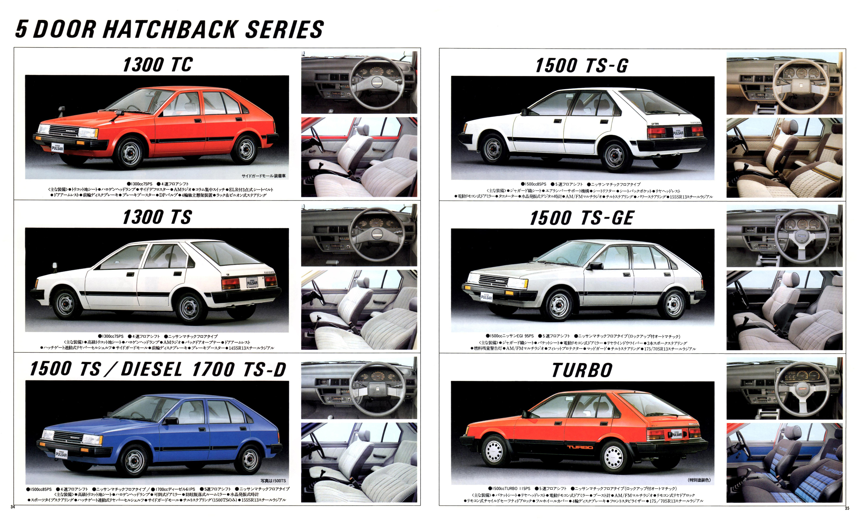 カタログアーカイブ「日産パルサー」（Aカタログ 1984年6月版）: ボンボン・ダイアリー